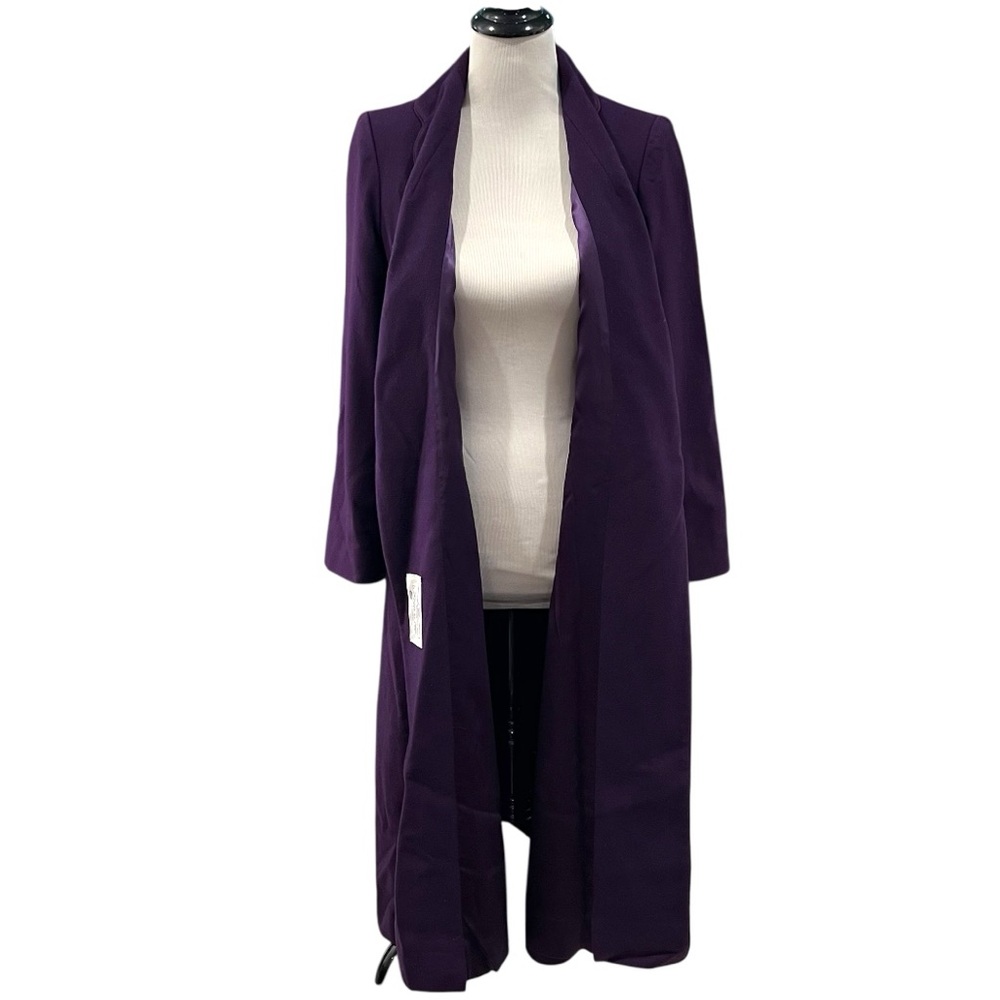 Fleurette Vintage Union Tag Virgin Wool Purple Jacket Coat Anglo Fabrics Merino - Picture 4 of 7